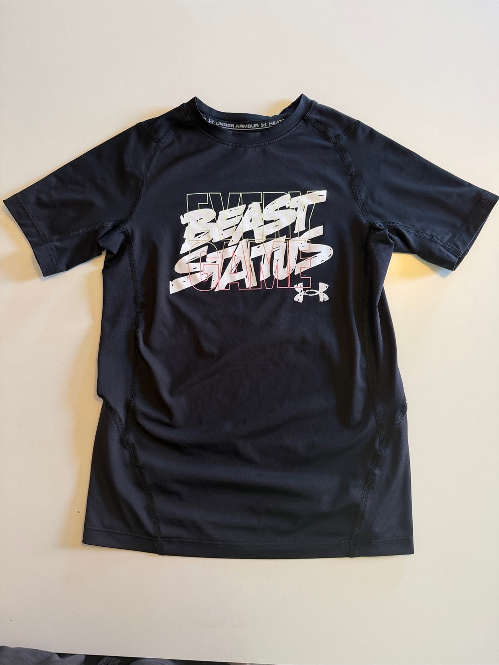 Under Armour Black Short Sleeve 'Beast Game' Graphic Performance Tee